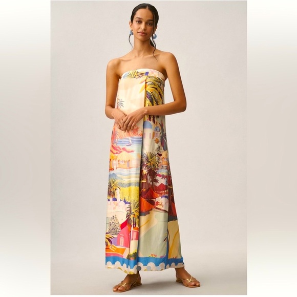 Anthropologie NWT Corey Lynn Calter Strapless Maxi Dress size L. - Picture 2 of 12